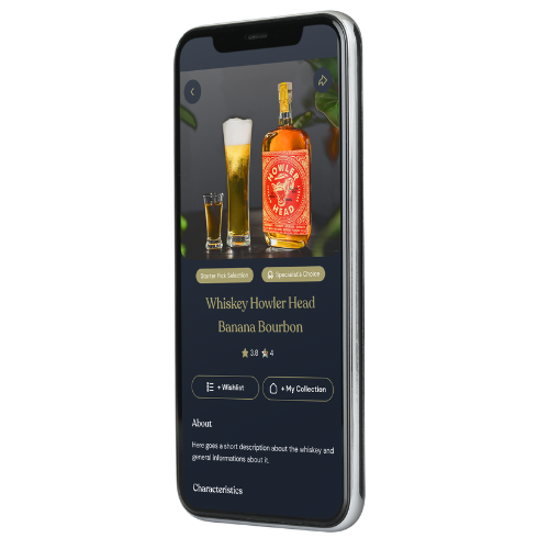 Add your whiskeys on Whiskey Social app