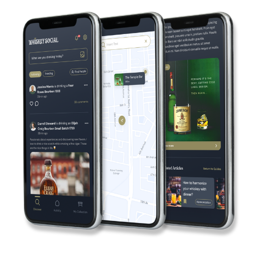 Whiskey Social offers 3 major features: Collection, Social & Discovery